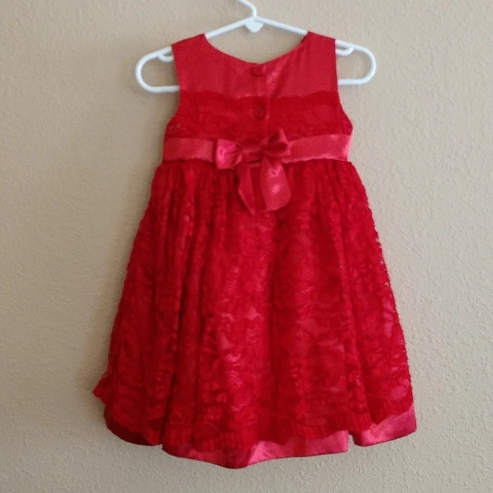 Blueberi Boulevard Red Lace Dress Sz 18M